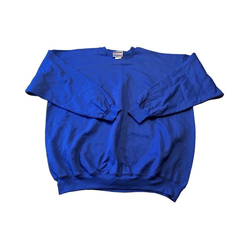 Hanes PrintPro Royal Blue Crewneck Sweatshirt Mens XL Heavyweight VTG